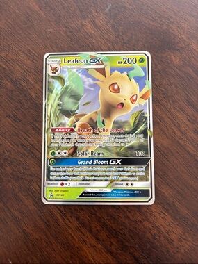 Pokemon Leafeon-GX Trading Card - Green, Yellow, Brown